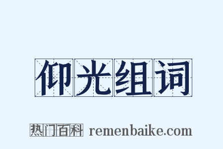 仰光组词是什么意思的图片